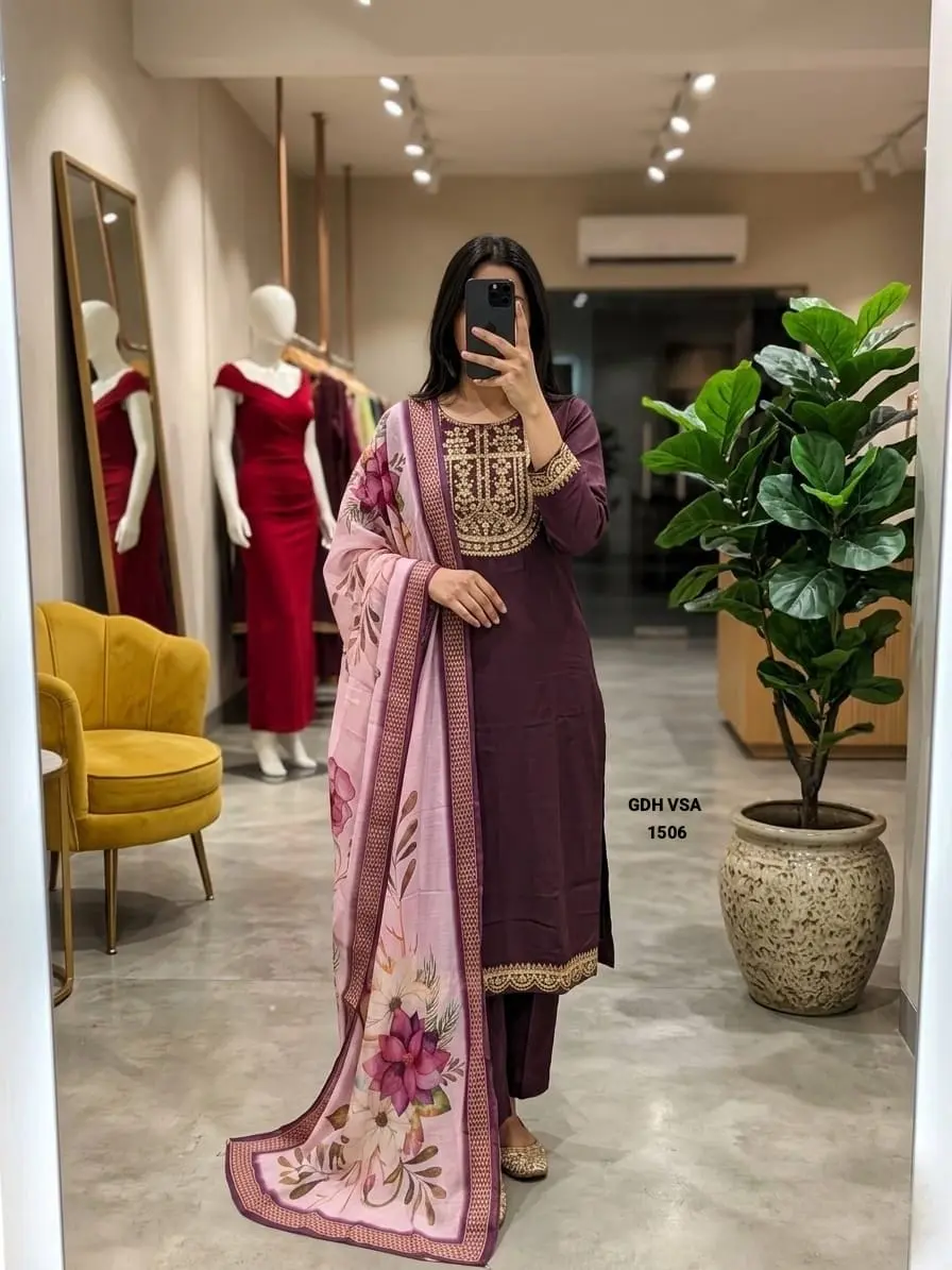 Mauve Grace Magic Cotton Suit Set – Mauve